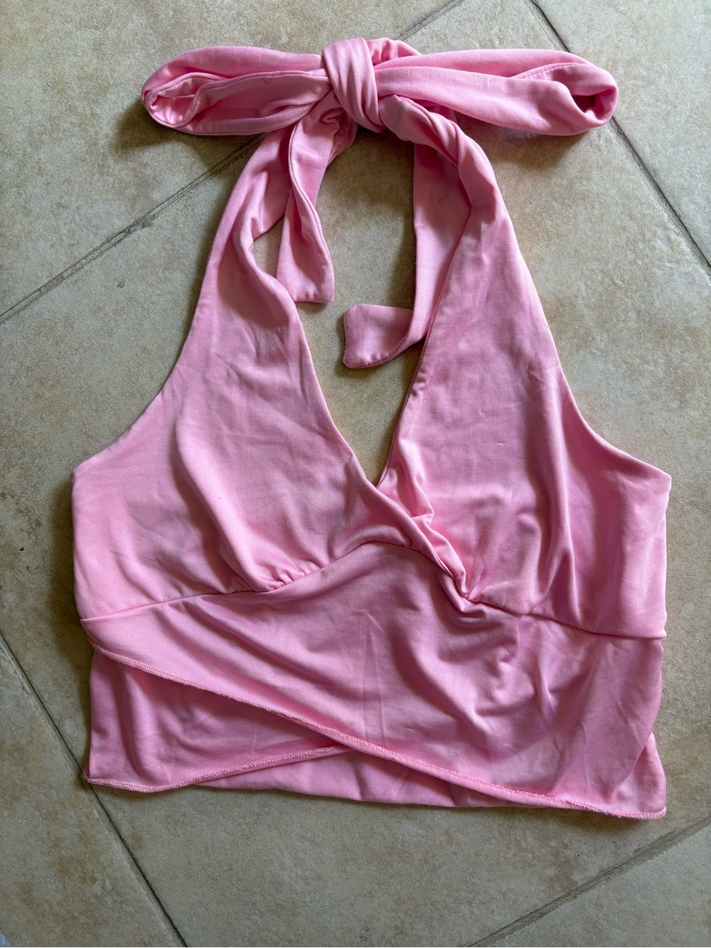 Cider Pink Halter Tie-Back Camisole